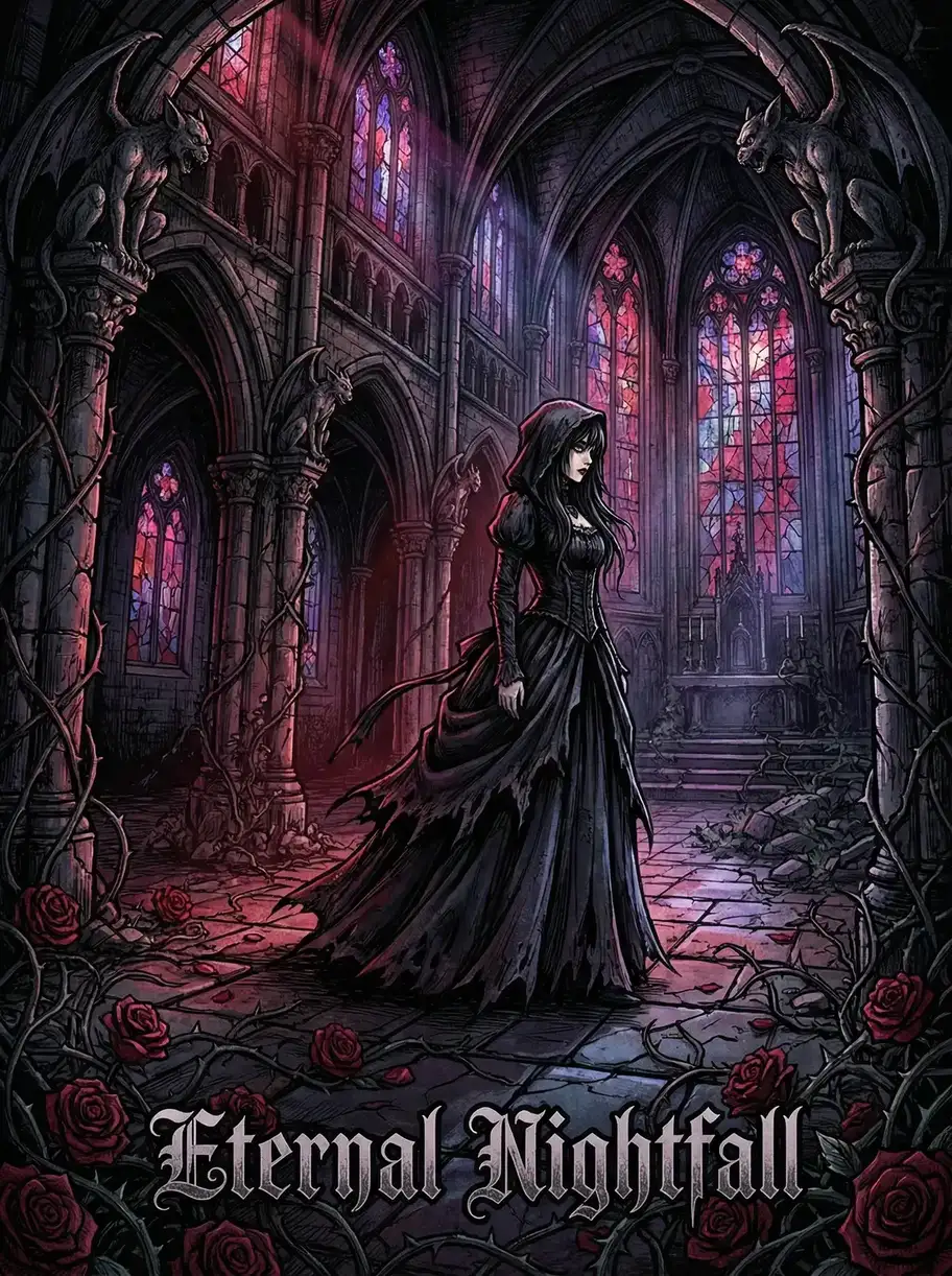 JM天堂 永夜降临 暗黑哥特动漫封面